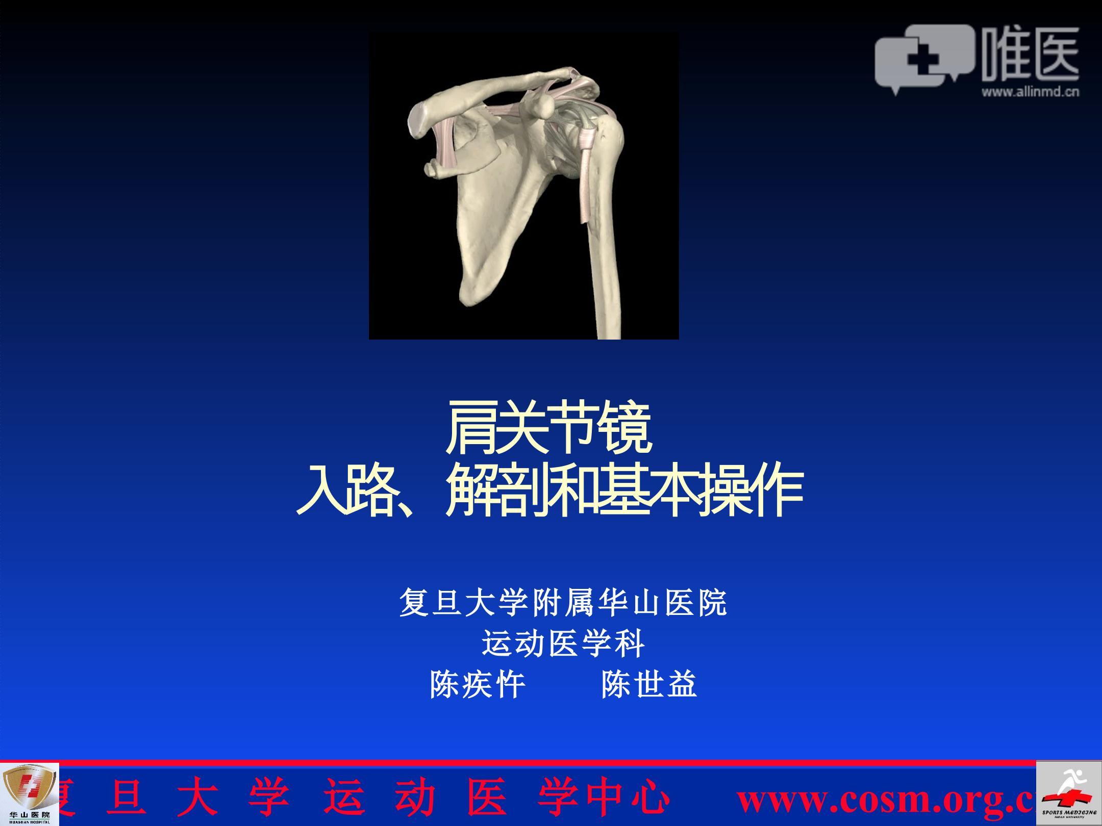 肩关节镜入路解剖和基本操作